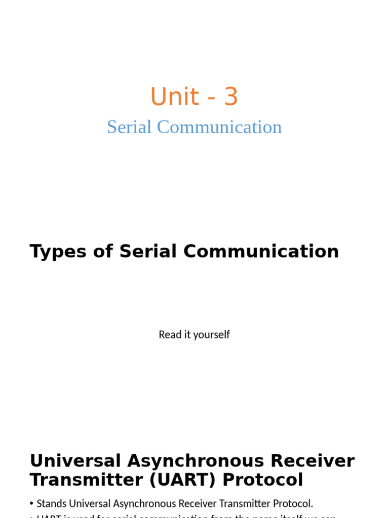 Serial Communication Protocols Overview | PDF | Microcontroller ...