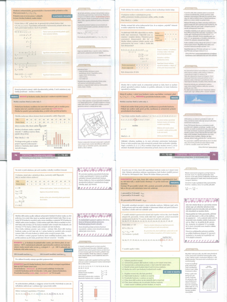 Modus Median Kvantil Matematik Pro Střední | PDF