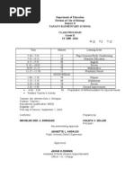 Department of Education Division of City of Balanga District II Tanato Elementary School Class Program Grade II SY 2009 - 2010