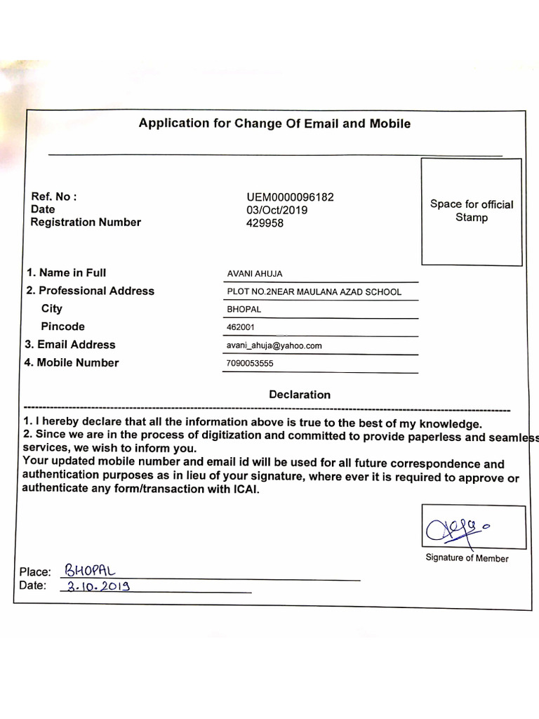Icai Declaration | PDF