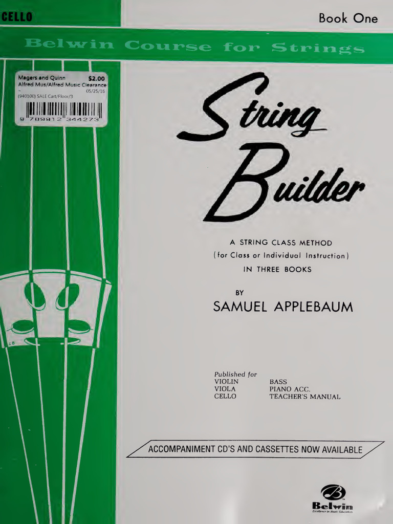 Belwin String Builder Cello Method 1 | PDF | String Instruments | Cello