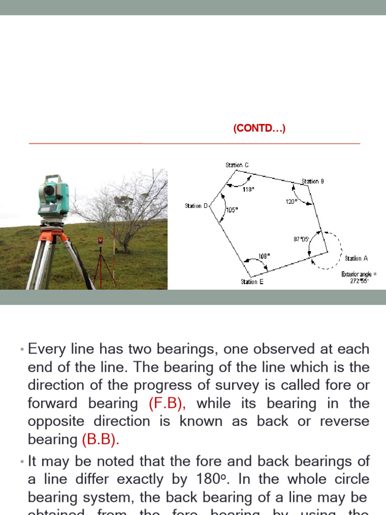 Fore and Back Bearings Explained | PDF | Compass | Geophysics