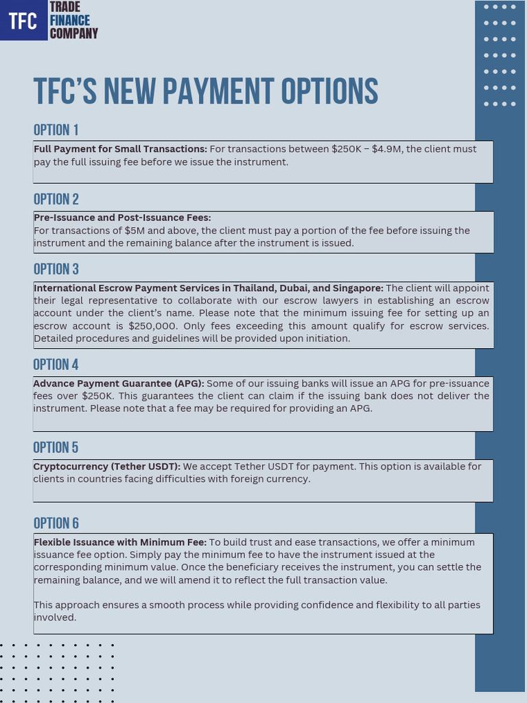 TFC New Payment Options PDF | PDF
