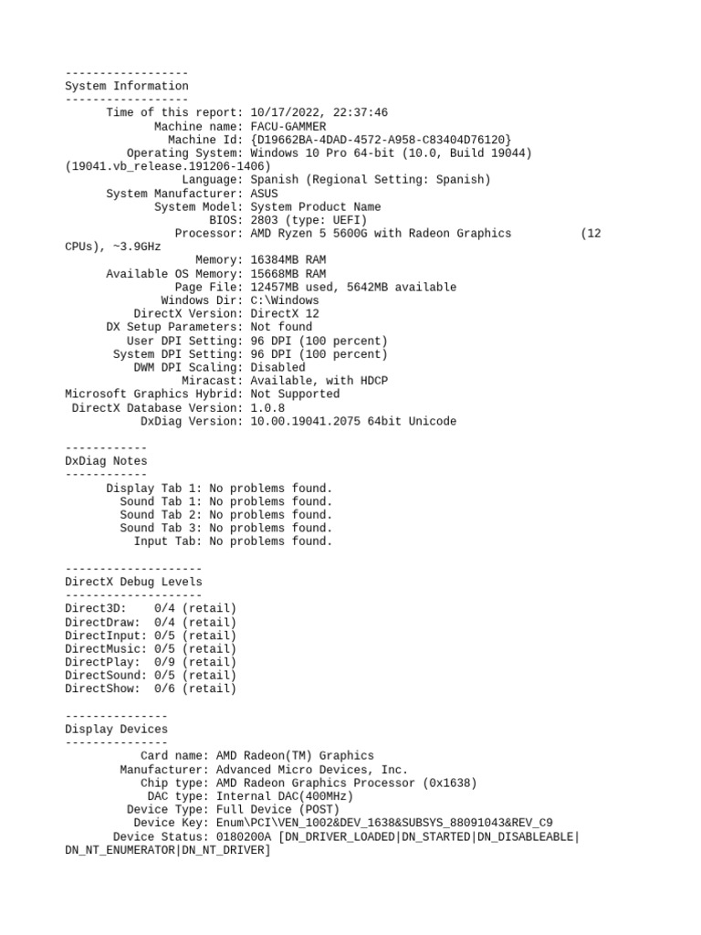 PCI Device Information Report | PDF | Codec | Software