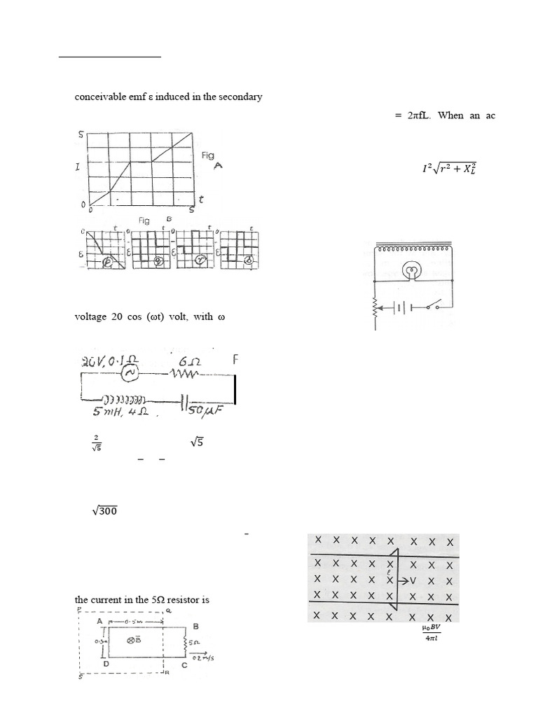 EMI and AC Circuit Analysis Questions | PDF | Inductor | Electrical ...