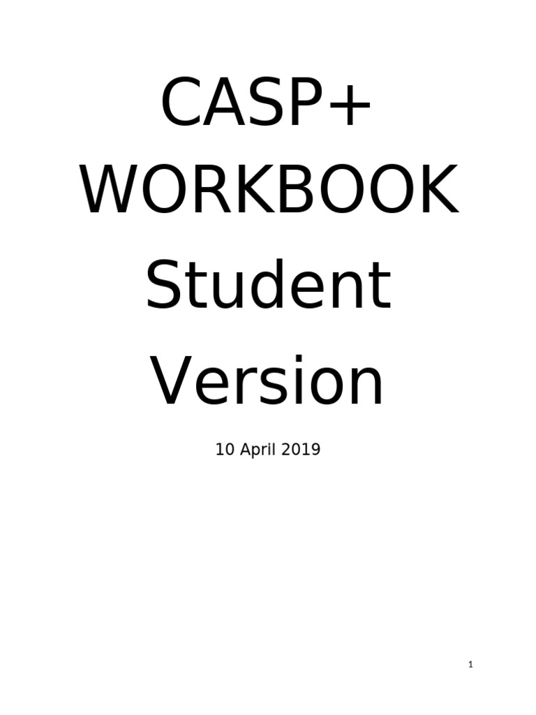CASP+ Practice Workbook and Quizzes | PDF | Port (Computer Networking ...