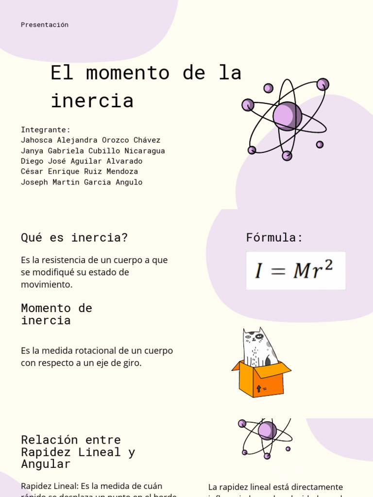 Momento de Inercia y su Aplicación | PDF | Rotación | Velocidad