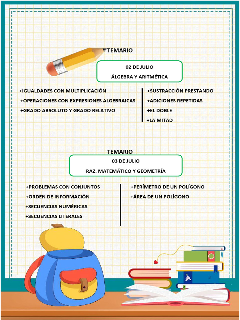 Temario Julio | PDF