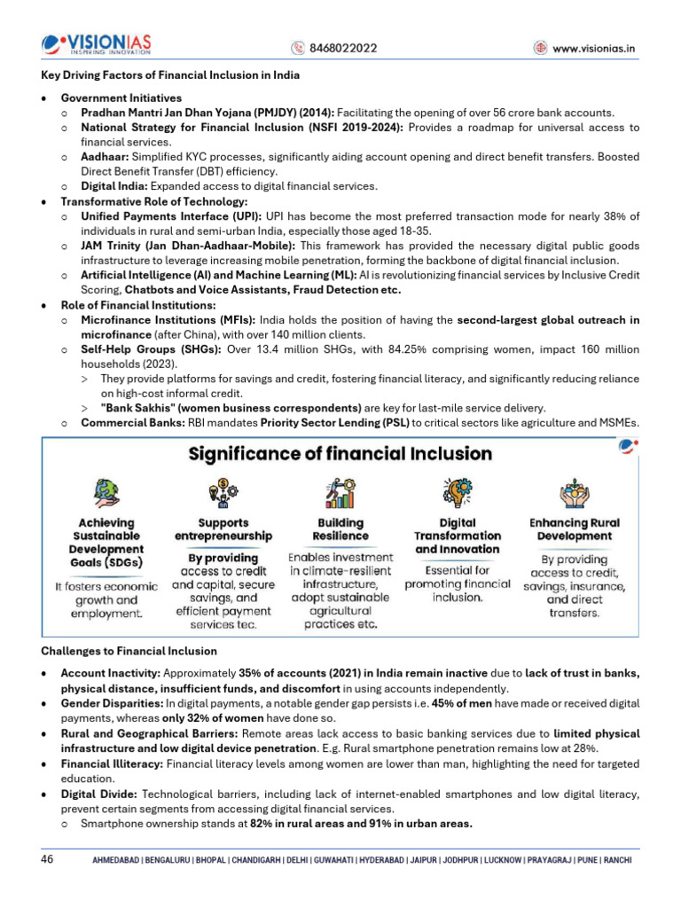Key Factors Driving Financial Inclusion in India | PDF | Financial ...