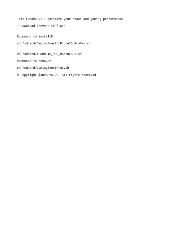 Optimize Phone & Gaming Performance | PDF