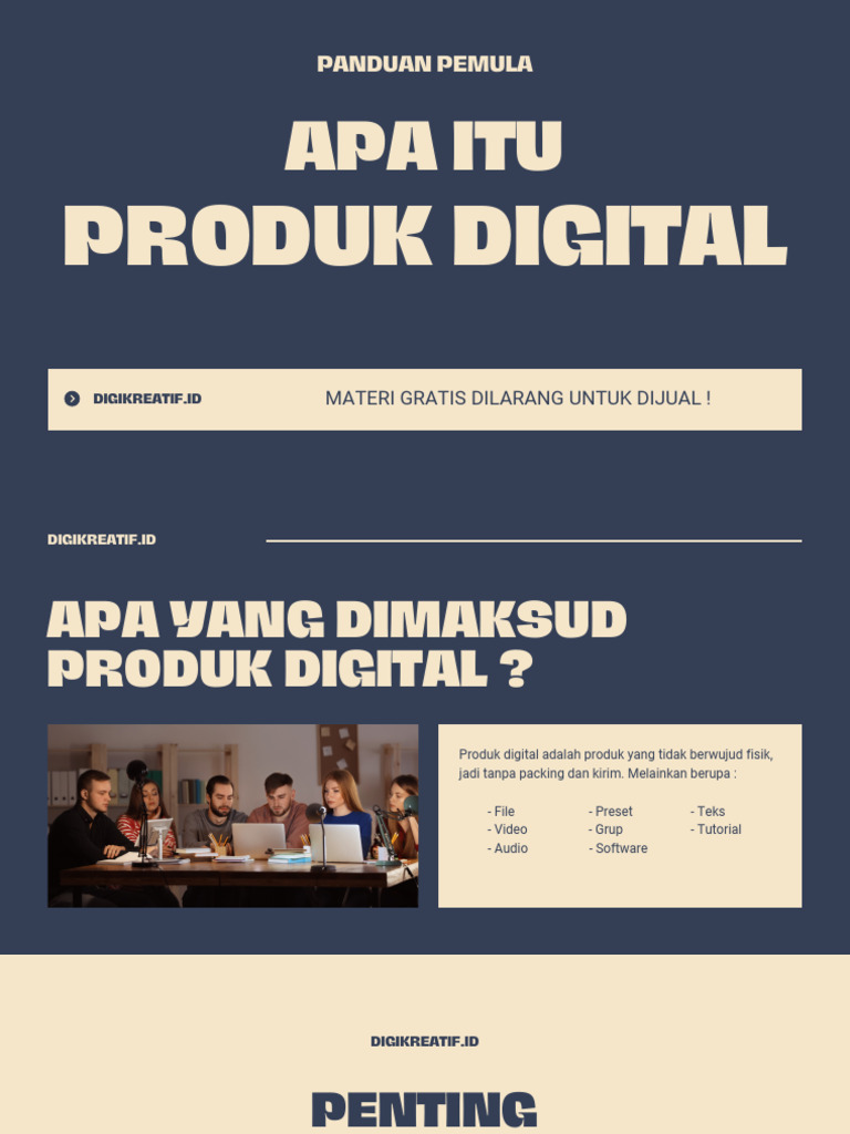 Panduan Pemula Produk Digital | PDF