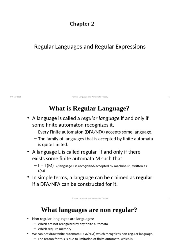 Understanding Regular Languages | PDF | Automata Theory | Mathematical ...