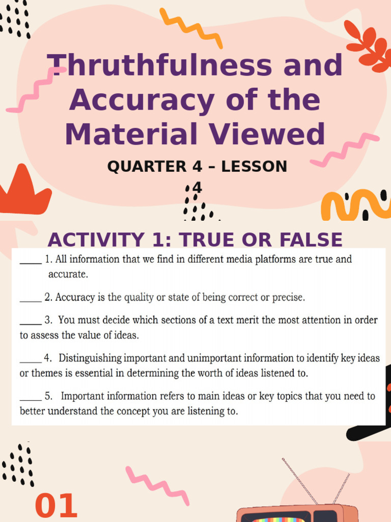 Evaluating Truthfulness in Media | PDF | Accuracy And Precision ...
