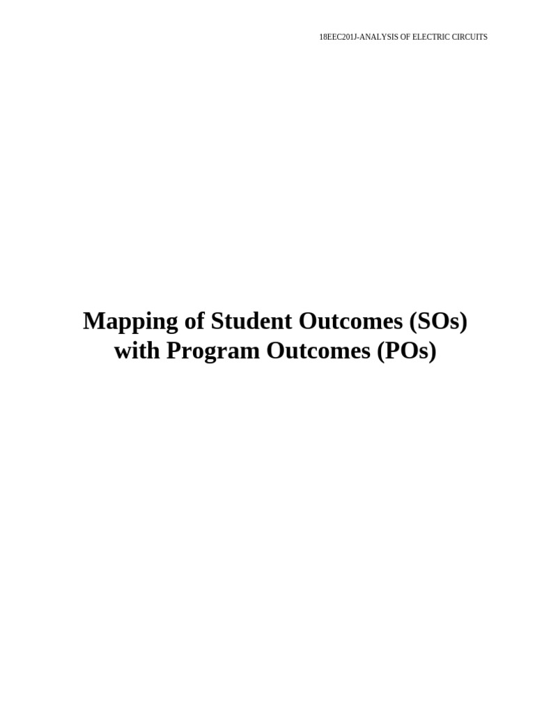 Mapping Student Outcomes to POs | PDF | Engineering | Experiment