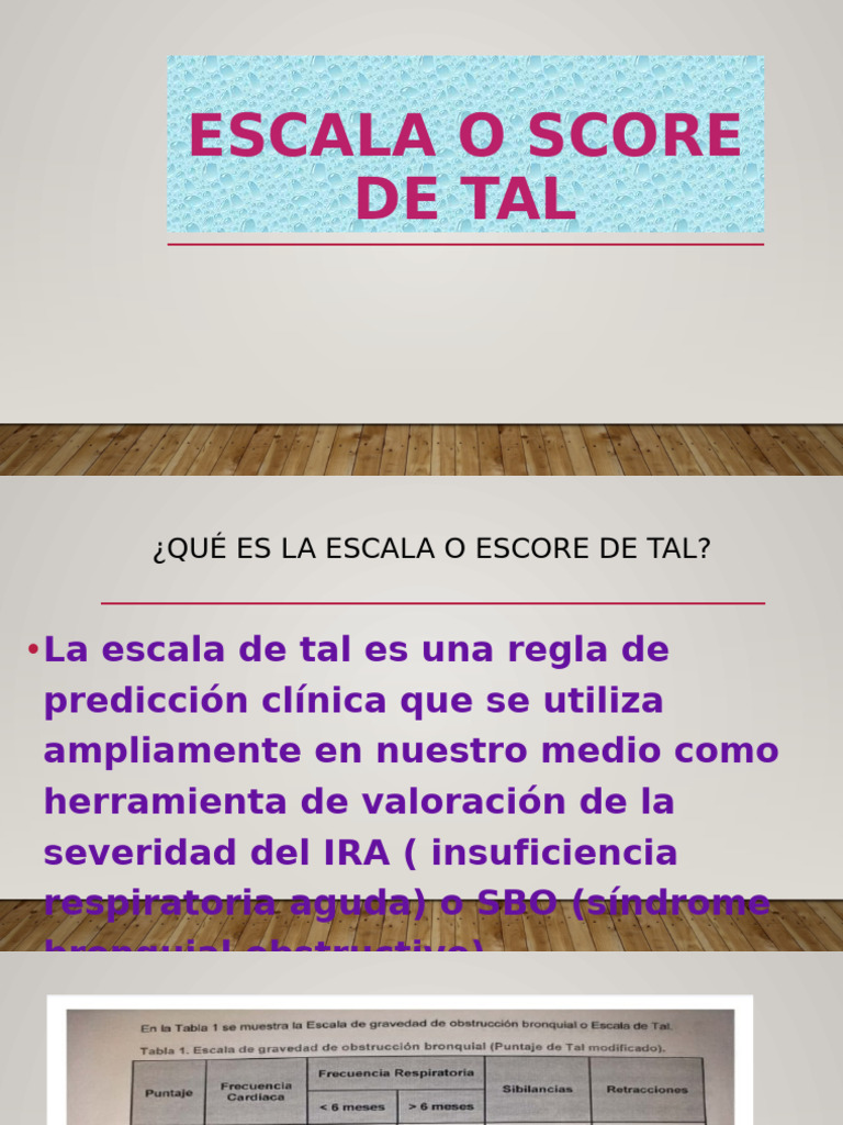 Escala de Tal y Silverman-Anderson | PDF