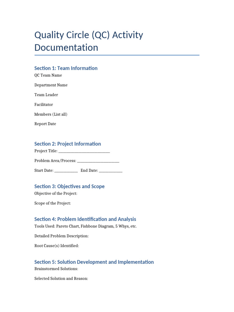QC 12 Steps Project Documentation | PDF