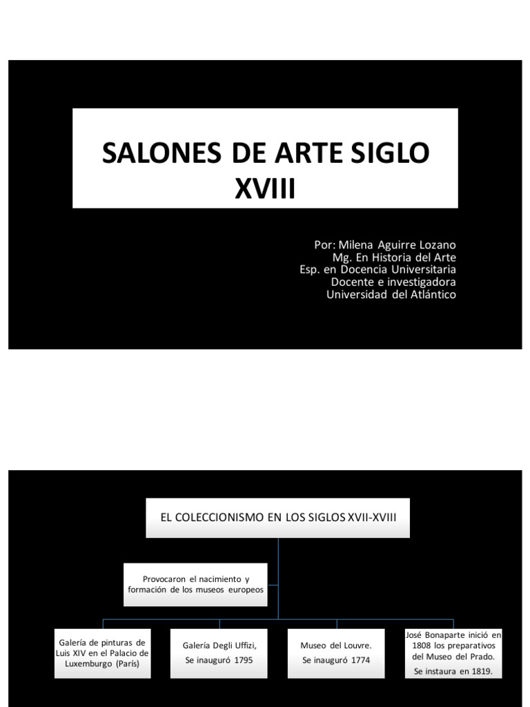 Salones de Arte en el Siglo XVIII | PDF | Museo | Lumbrera