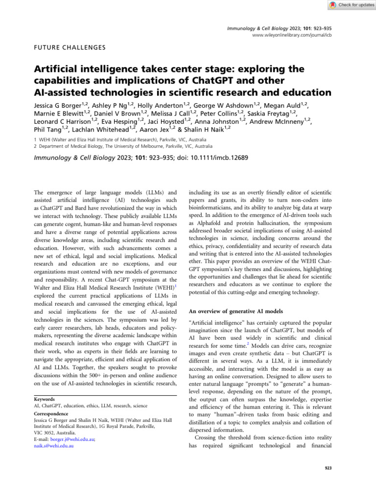 AI's Role in Scientific Research Ethics | PDF | Artificial Intelligence ...