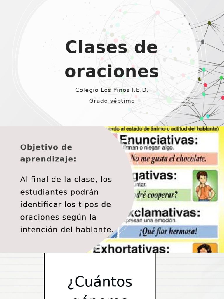Tipos de Oraciones y sus Usos | PDF | Narración | Oración (Lingüística)
