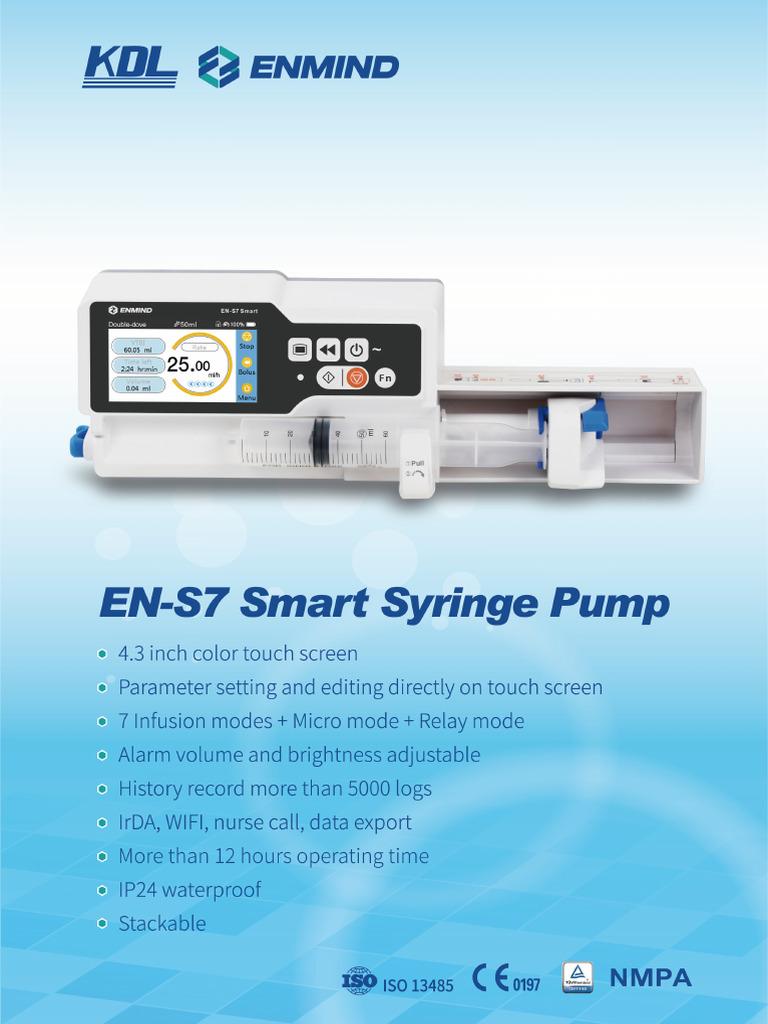 En-S7 Smart Syringe Pump Brochure | PDF