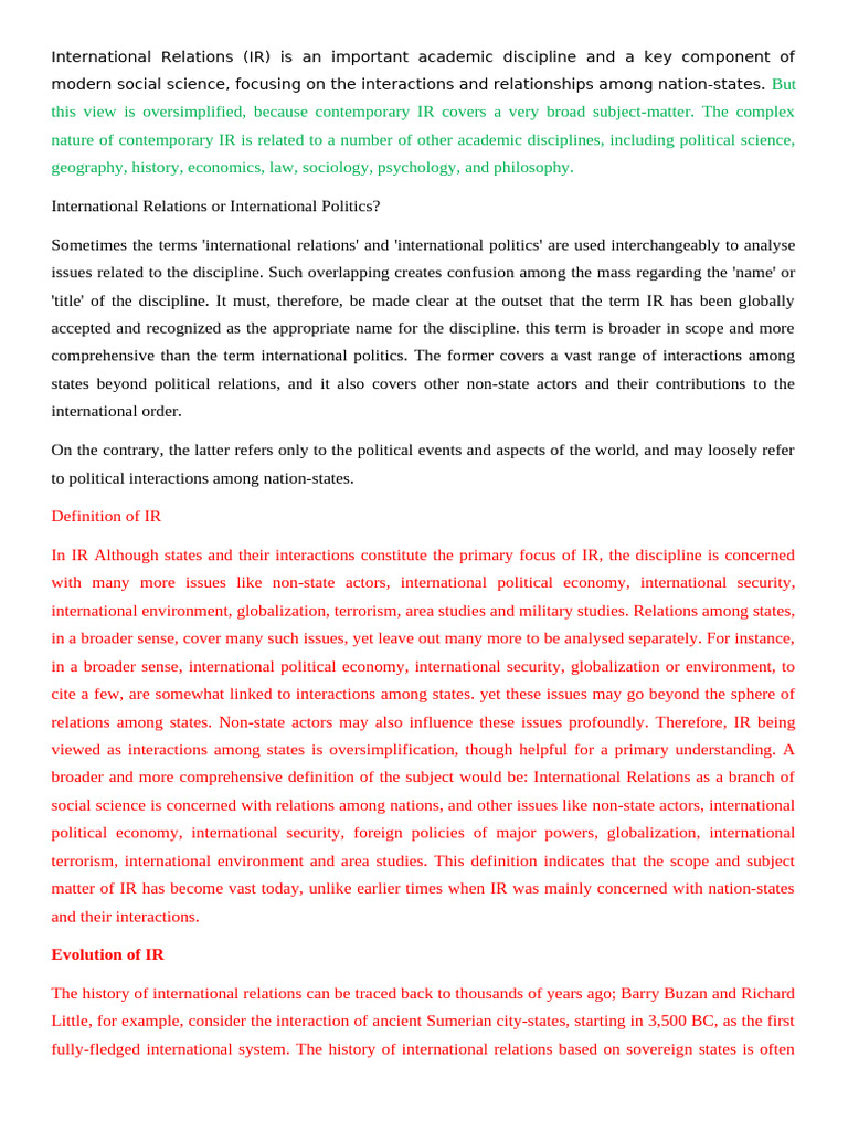 IR Theory | PDF | International Relations | Social Sciences