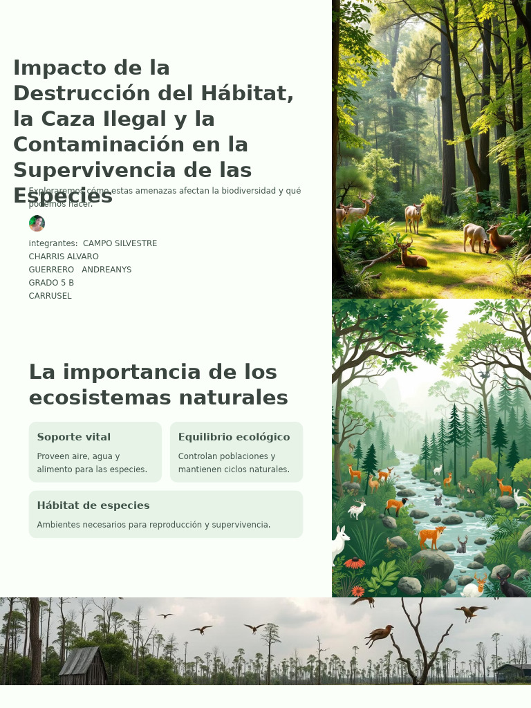 Impacto de la Destrucción del Hábitat en Especies | PDF