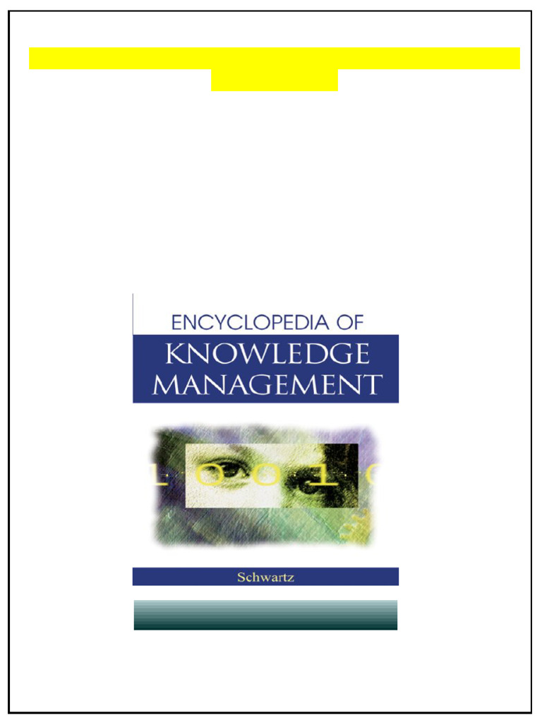 Encyclopedia of Knowledge Management David Schwartz Kindle & PDF ...