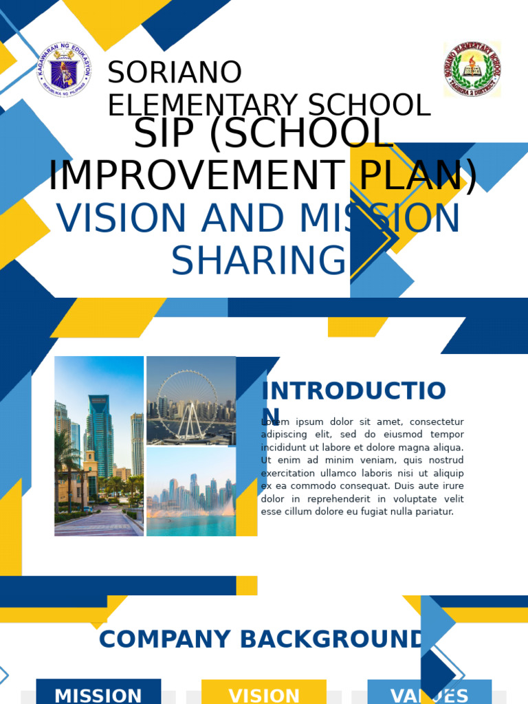 Blue Yellow Modern Geometric Business Proposal Presentation | PDF