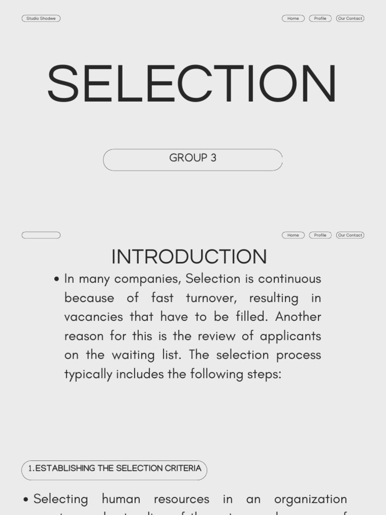 Comprehensive Guide to Employee Selection | PDF | Job Interview ...