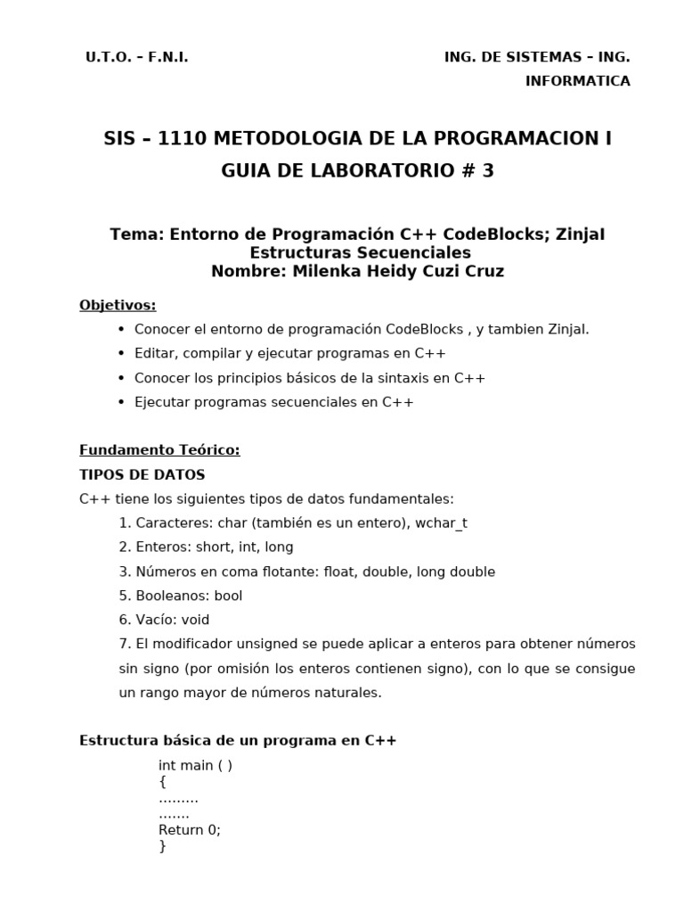 Error 'sqrt' en C++ con ZinjaI | PDF | C ++ | Programa de computadora