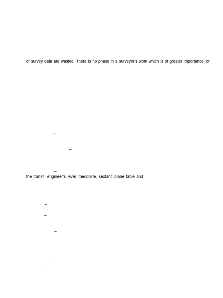 Roles in a Field Survey Party | PDF | Surveying | Measurement