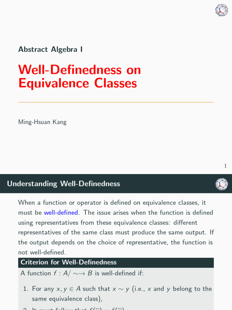 Well-Definedness in Abstract Algebra | PDF | Function (Mathematics ...
