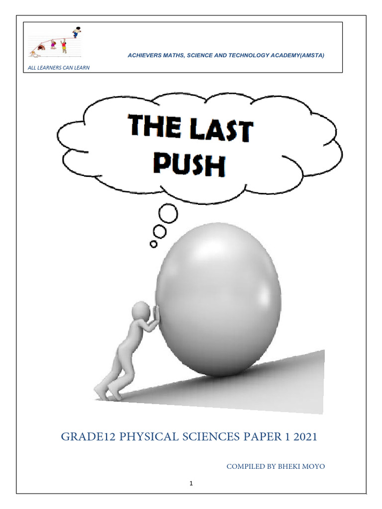 Grade 12 Physical Sciences Exam 2021 | PDF | Force | Collision