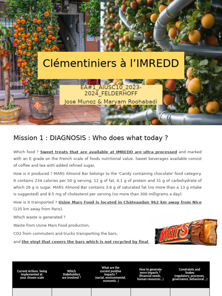Clémentiniers À l'IMREDD | PDF | Fat | Foods