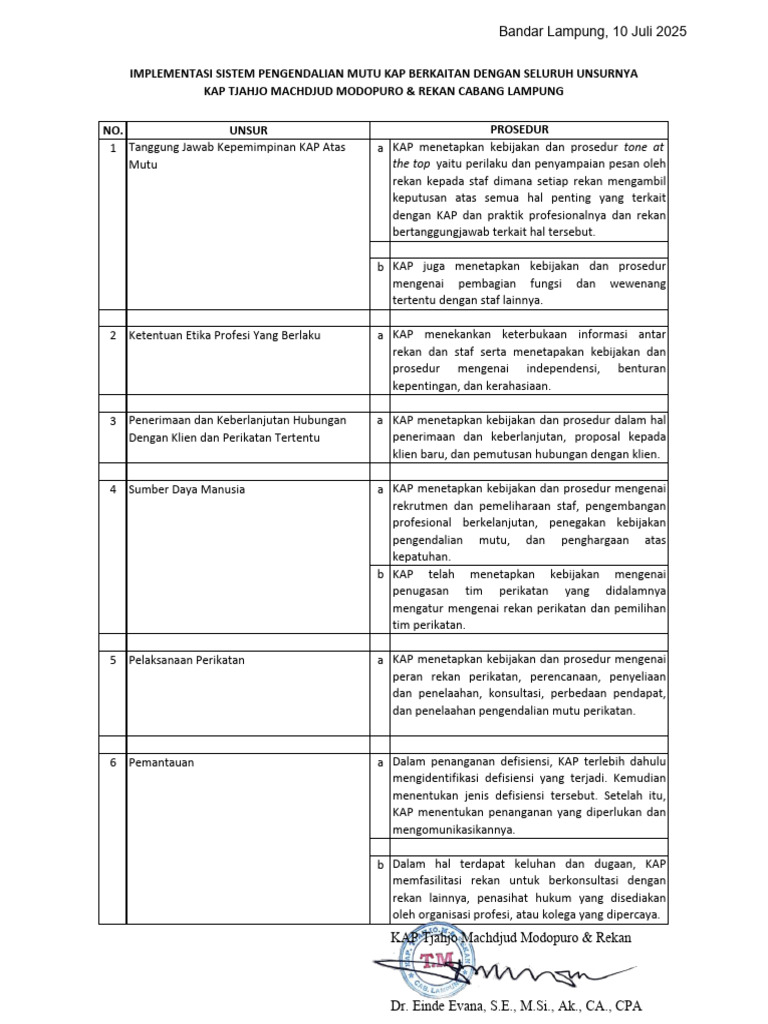 Implementasi Pengendalian Mutu KAP | PDF