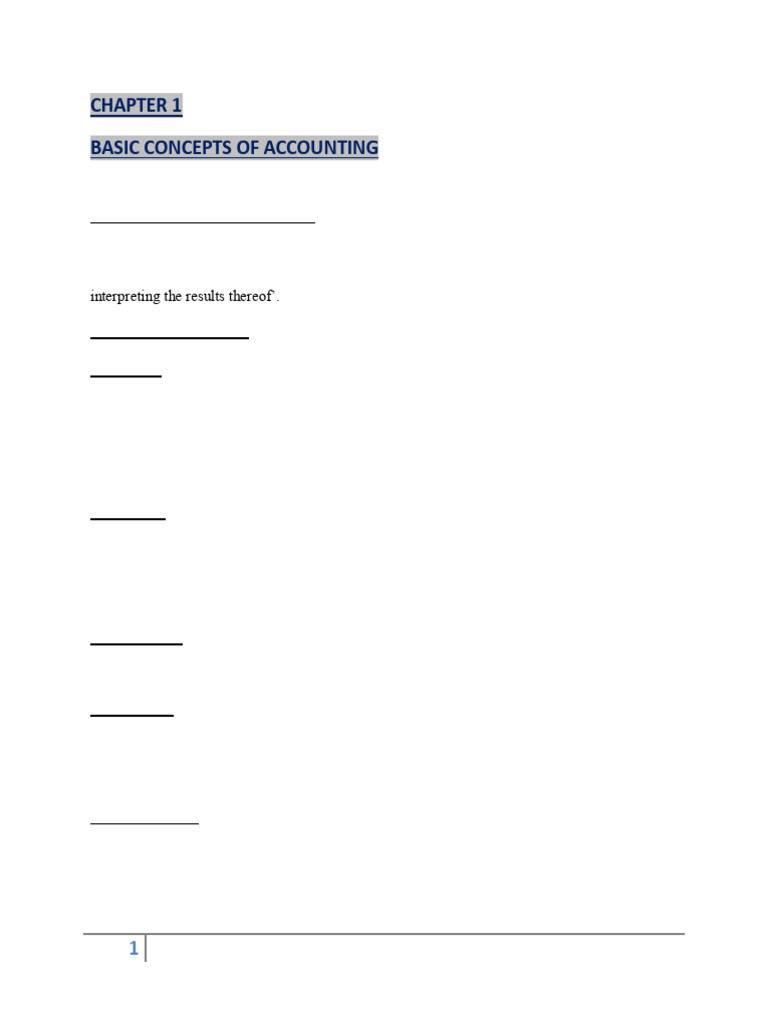 Basic Accounting Concepts Explained | PDF | Accounting | Financial ...
