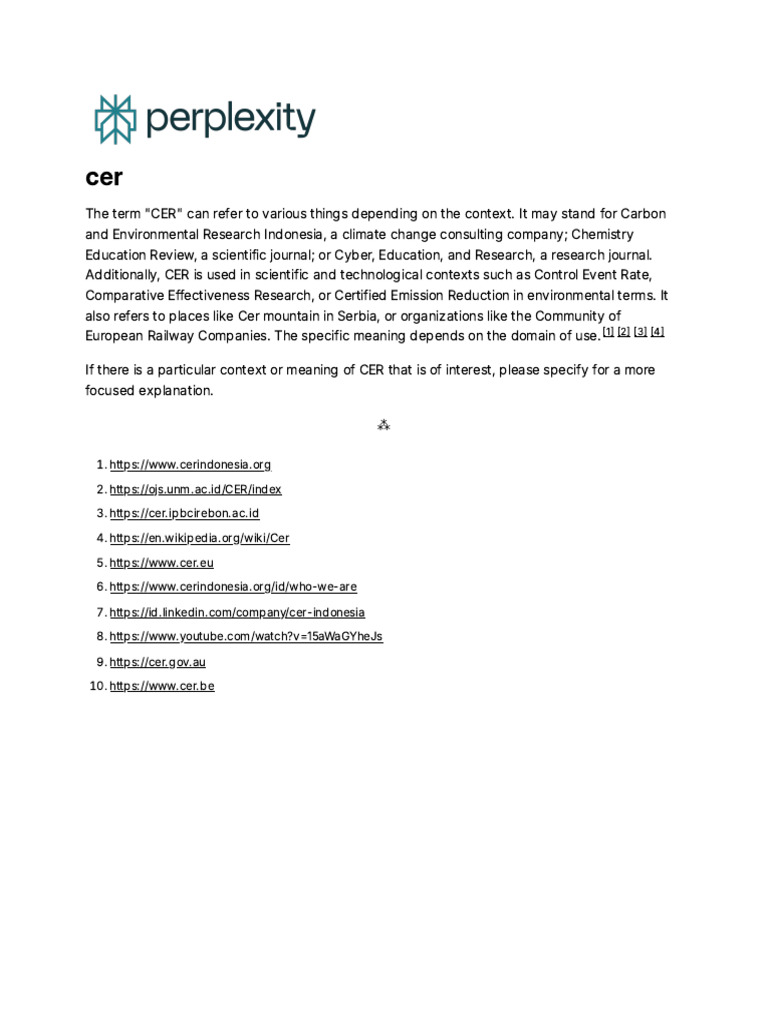 Understanding CER in Indonesia | PDF