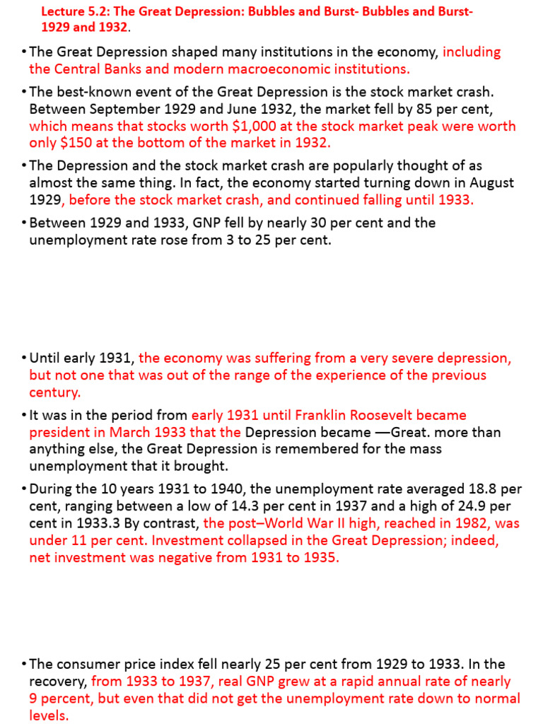 Great Depression: Causes and Effects | PDF | Great Depression ...