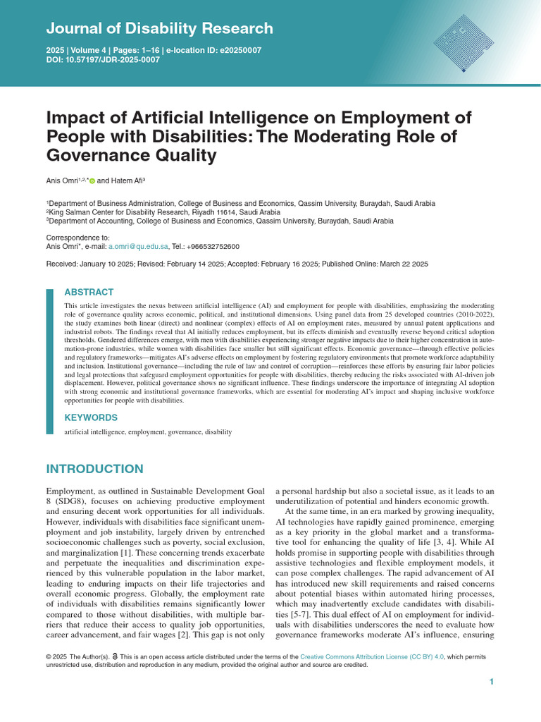 Impact of Artificial Intelligence On Employment of | PDF | Governance ...