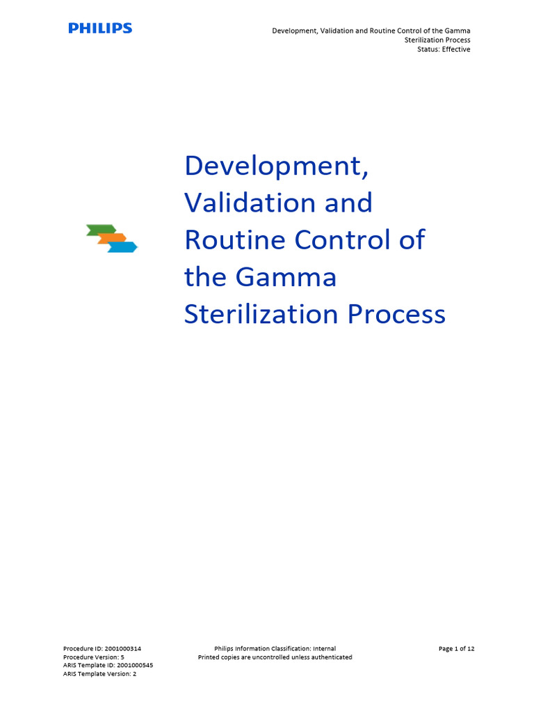 Gamma Sterilization Process Control Guide | PDF | Sterilization ...