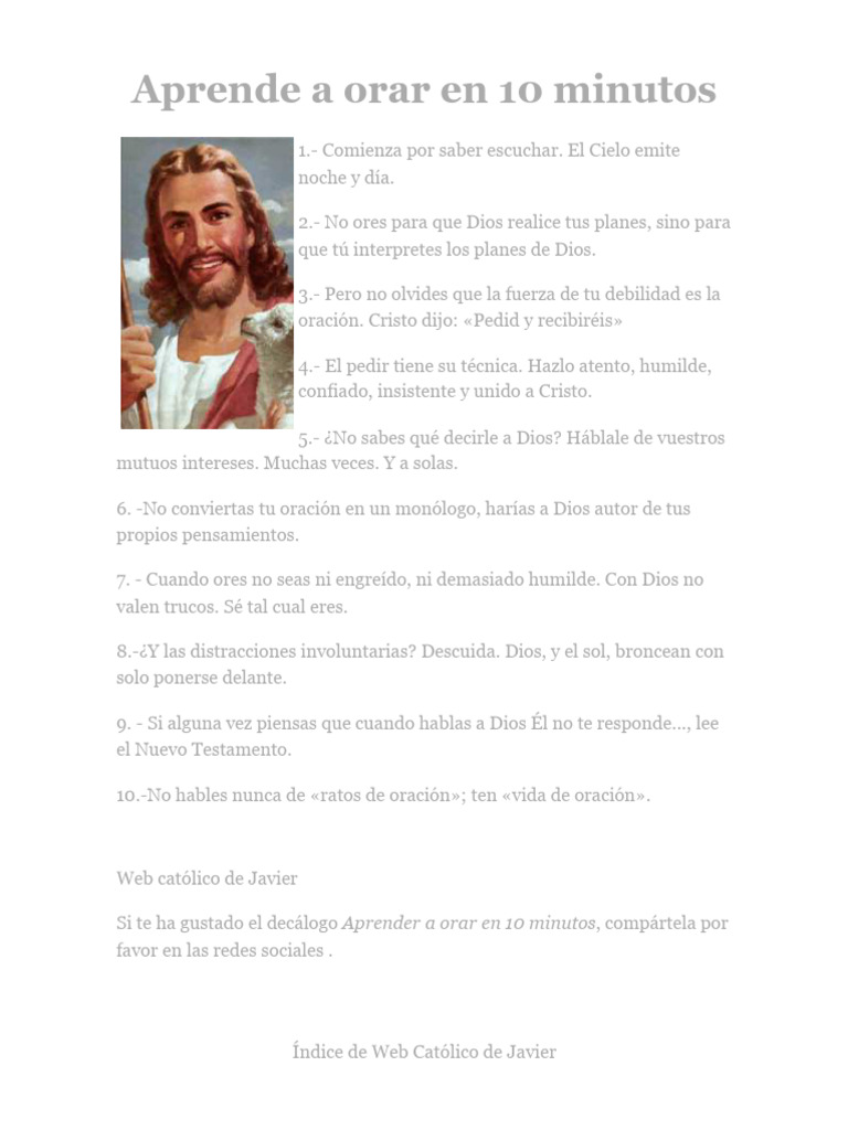 Cómo orar en 10 minutos efectivamente | PDF