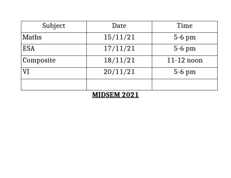 Mid Sem | PDF