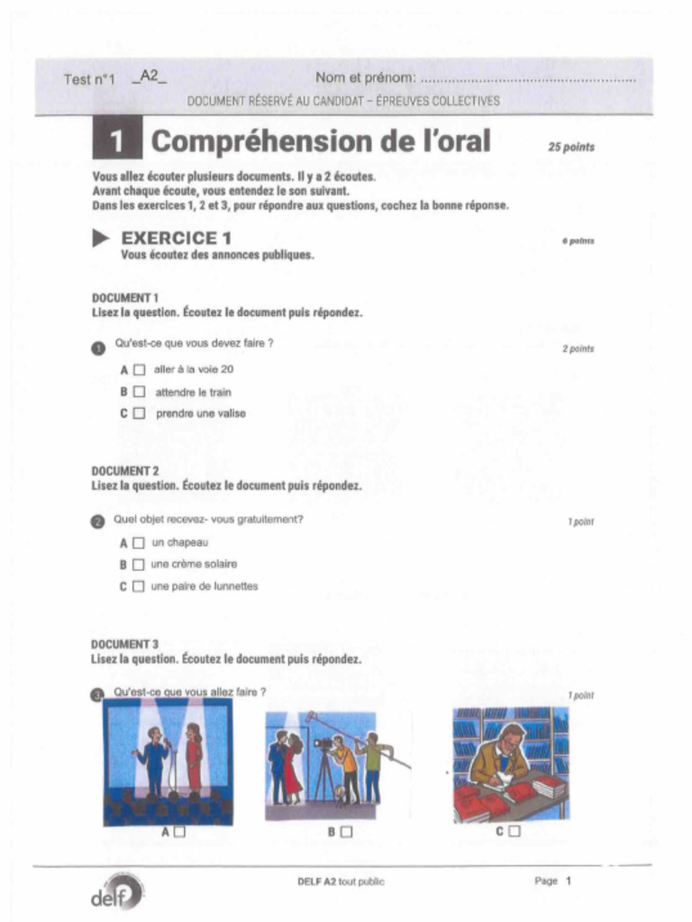 Test 1. A2 | PDF