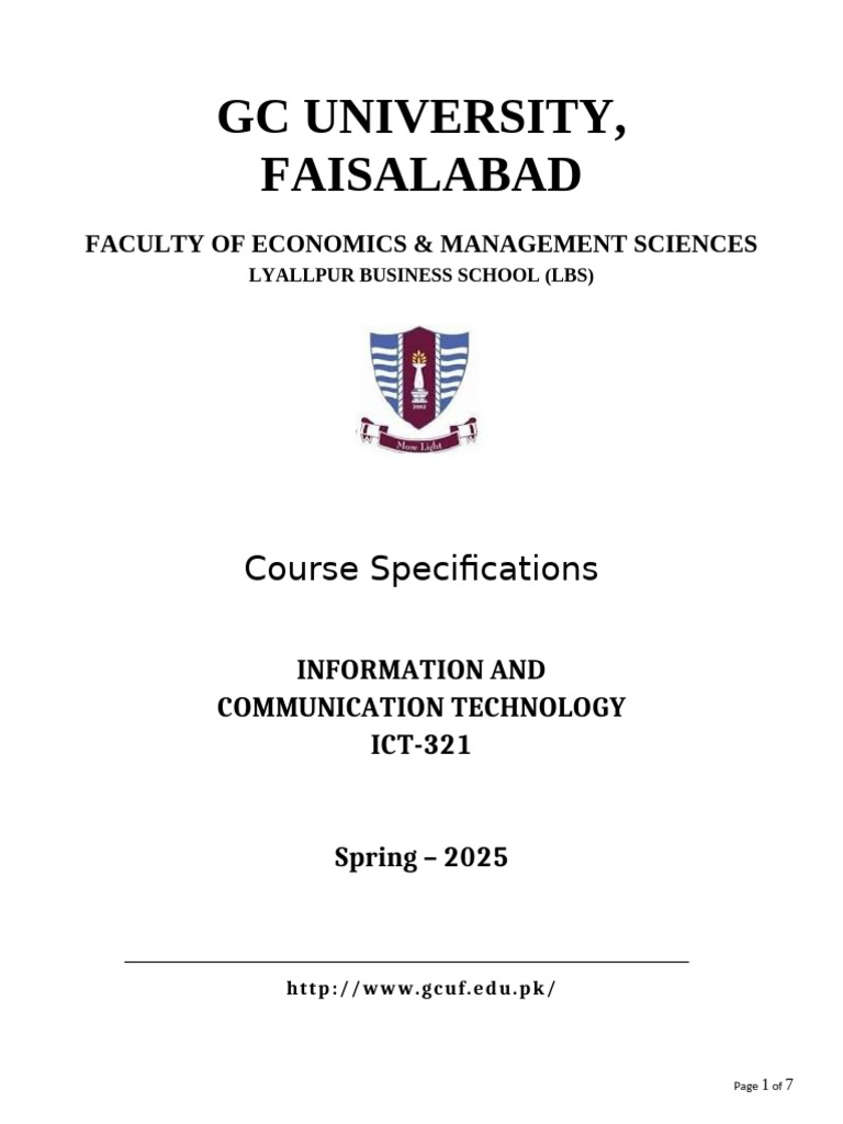 Course Outline and Weekly Plan of ICT | PDF | Computer Network | World ...