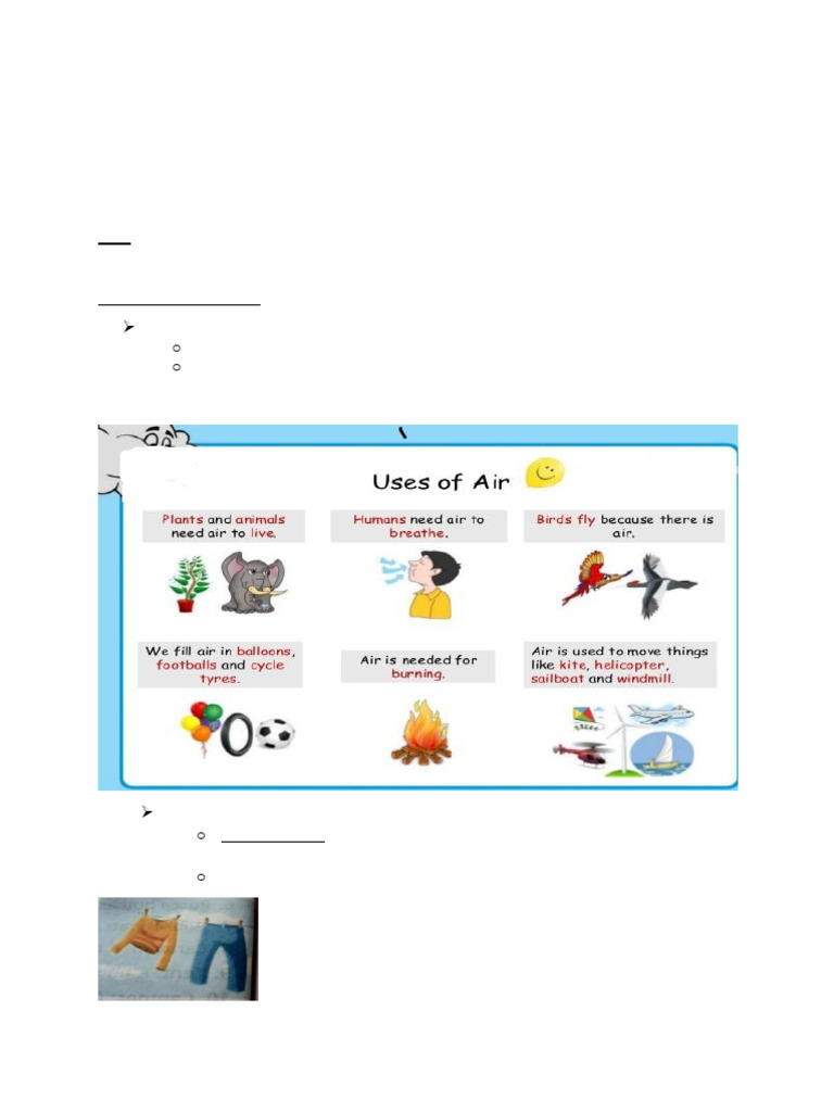 Class 2 Science Lecture Sheet (Day 1) 16.09.20 (Air) Shabrina | PDF ...
