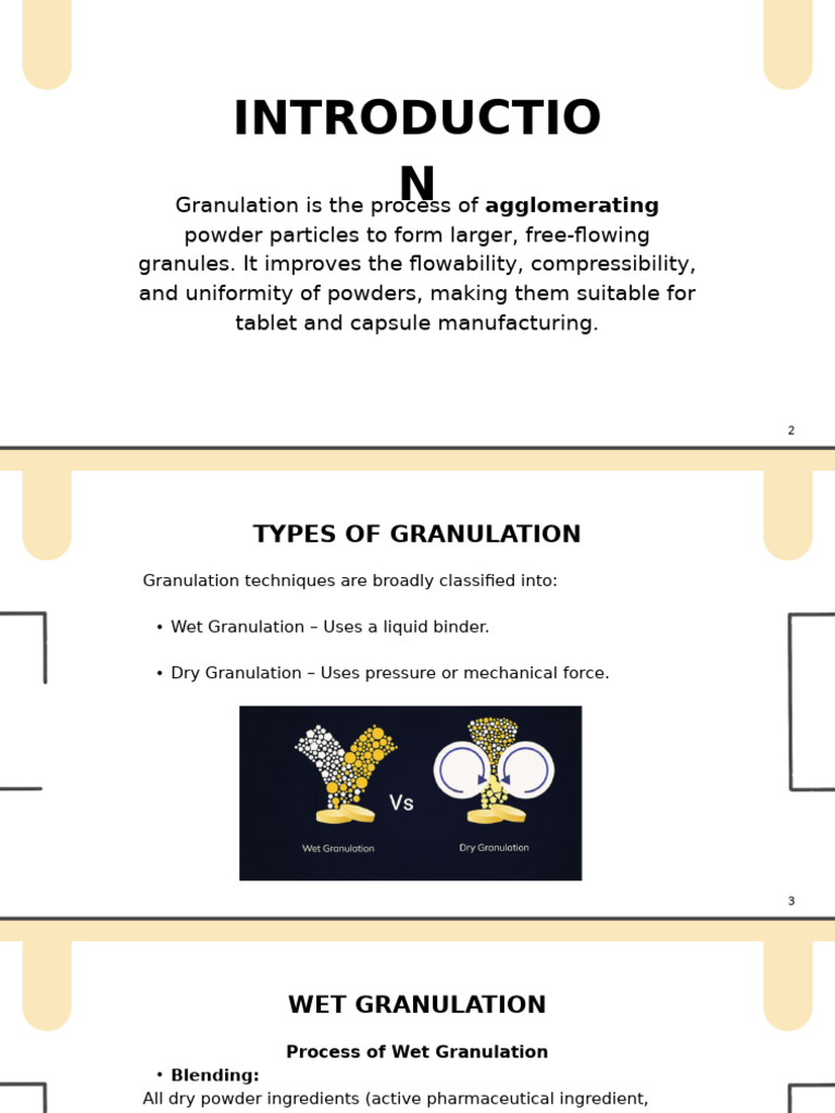 Granulation Techniques | PDF | Tablet (Pharmacy) | Pharmaceutical ...