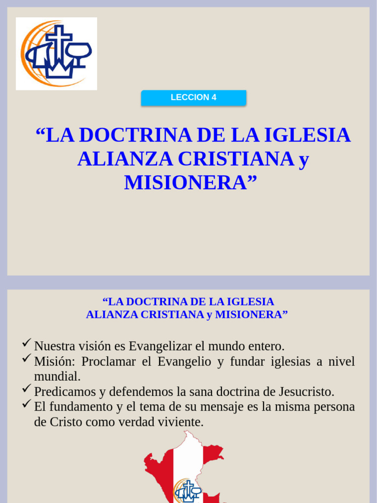 Doctrina de la Iglesia Alianza Cristiana | PDF | Cristo (título ...