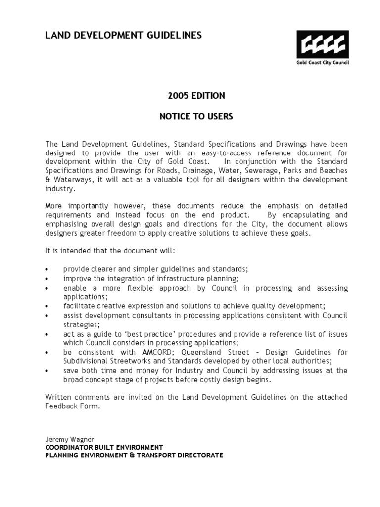 GCCC Land Development Guidelines PDF Stormwater Cycling