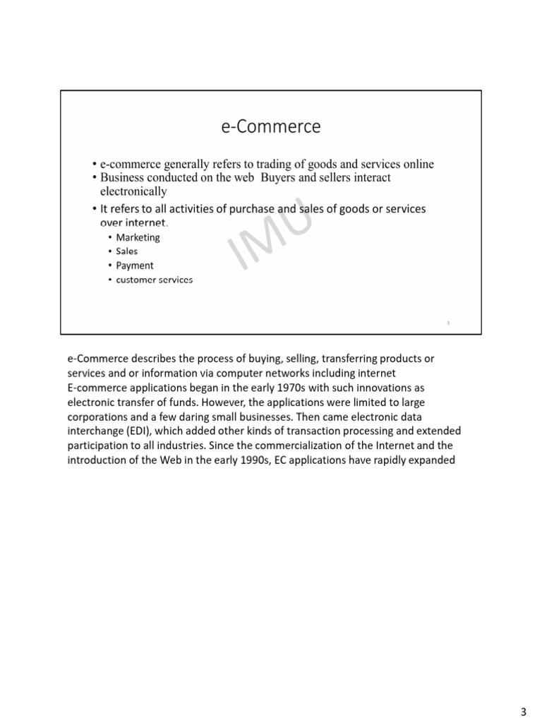 Understanding E-Commerce: Types & Benefits | PDF | Computer Network ...