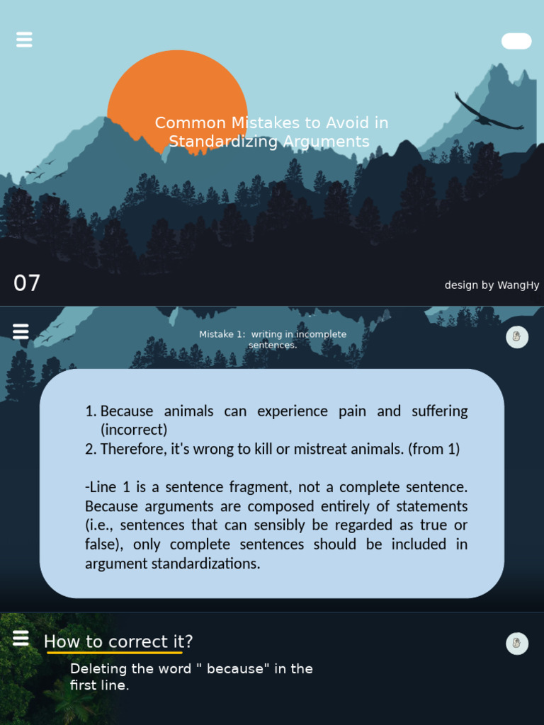 Avoid Common Argument Standardization Mistakes | PDF | Argument | Logic